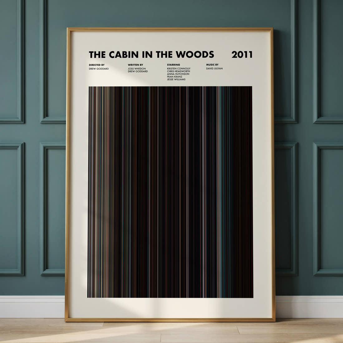 The Cabin in the Woods Movie Barcode Poster