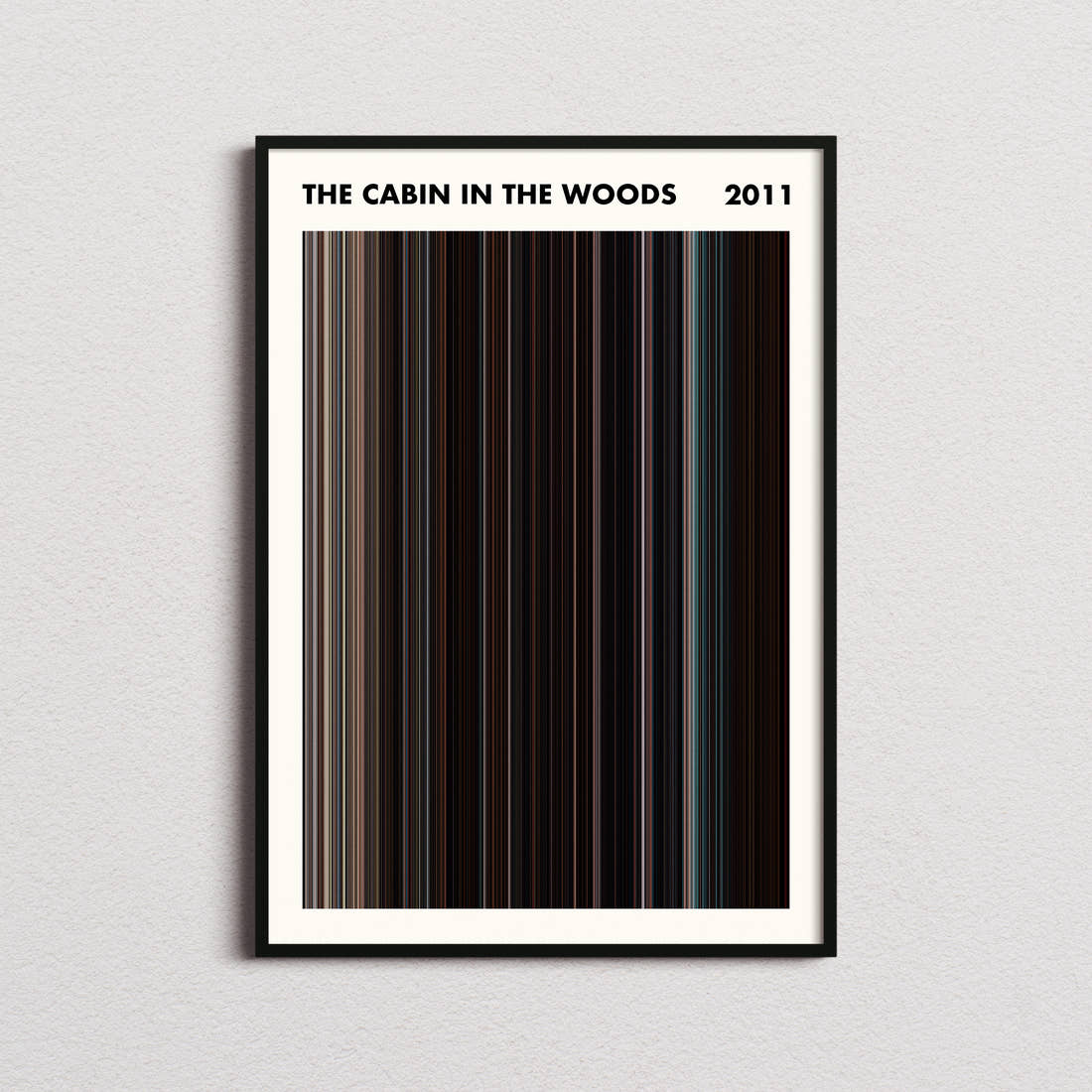 The Cabin in the Woods Movie Barcode Poster - Simplified