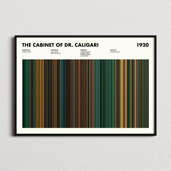 The Cabinet of Dr Caligari Movie Barcode Poster