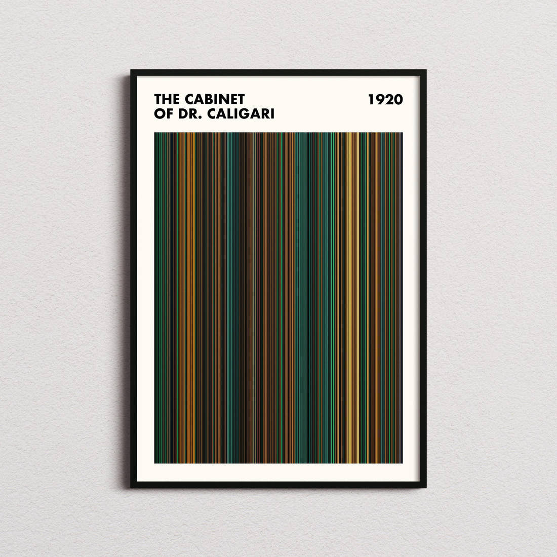 The Cabinet of Dr. Caligari Movie Barcode Poster - Simplified