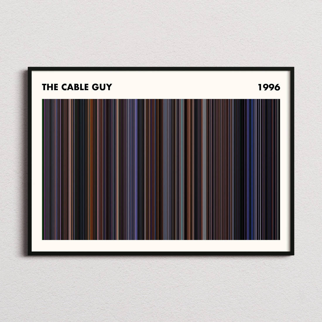 The Cable Guy Movie Barcode Poster - Simplified