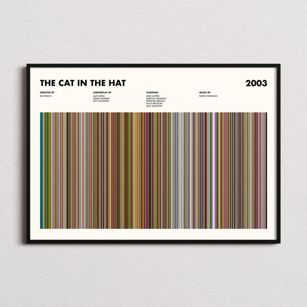 The Cat in the Hat Movie Barcode Poster