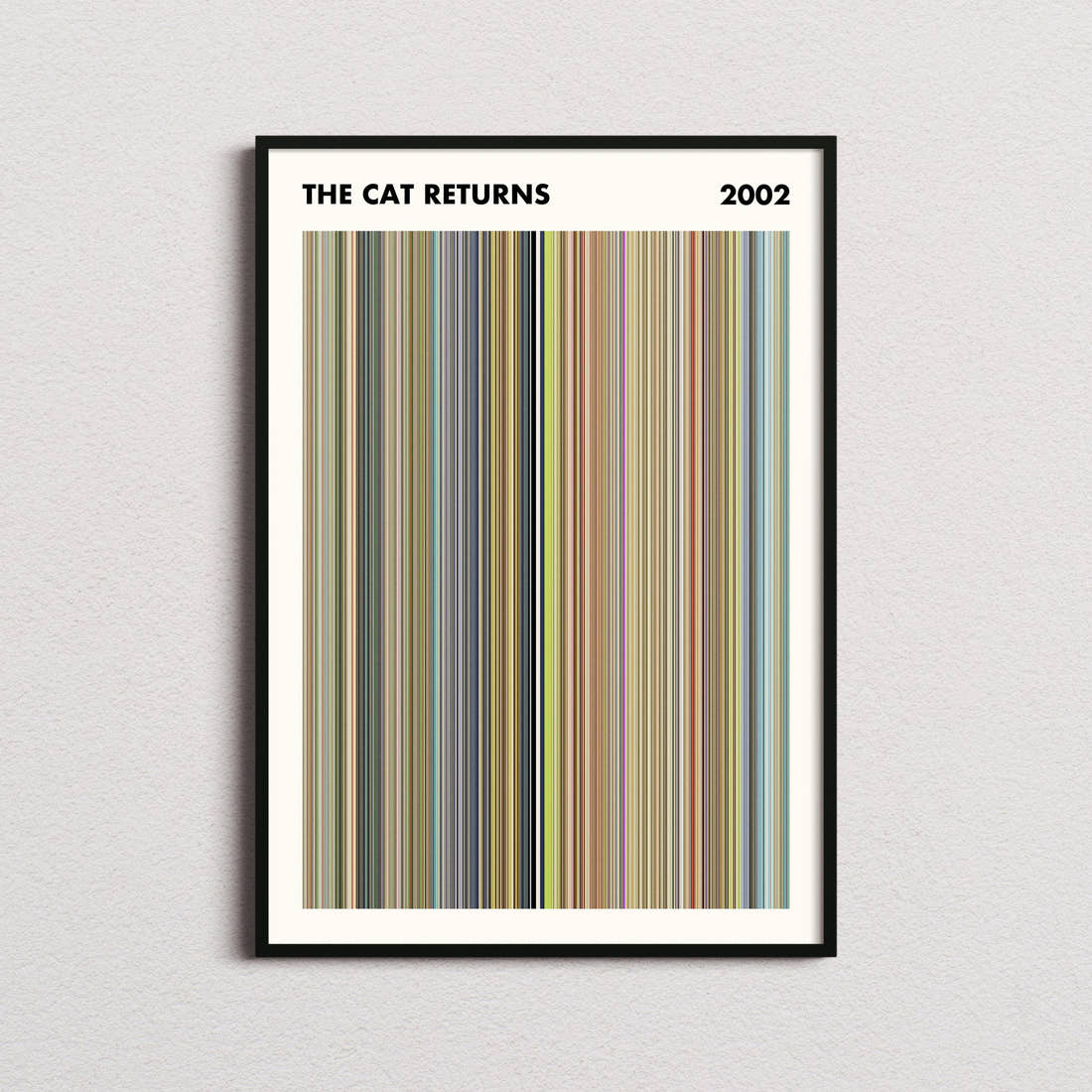 The Cat Returns Movie Barcode Poster - Simplified
