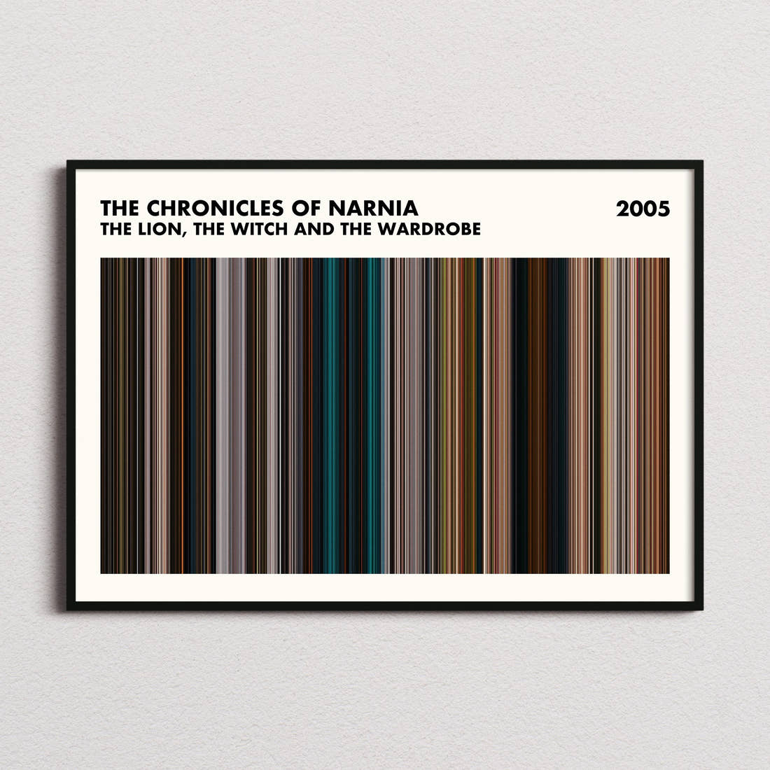 The Chronicles of Narnia: The Lion, the Witch and the Wardrobe Movie Barcode Poster - Simplified