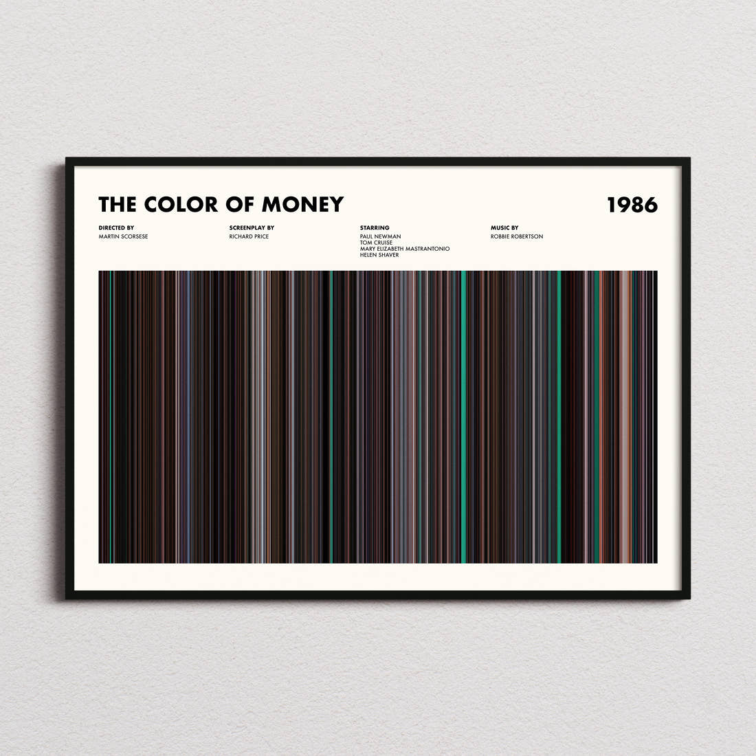 The Color of Money Movie Barcode Poster