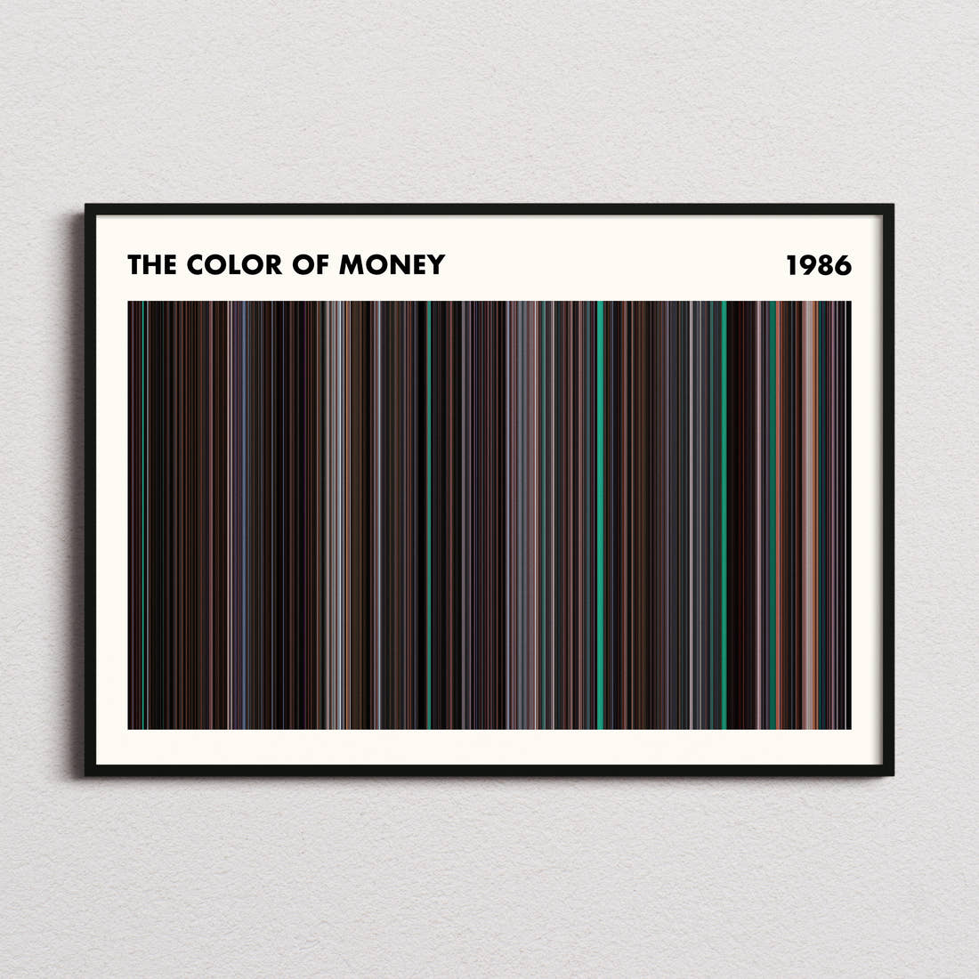 The Color of Money Movie Barcode Poster - Simplified