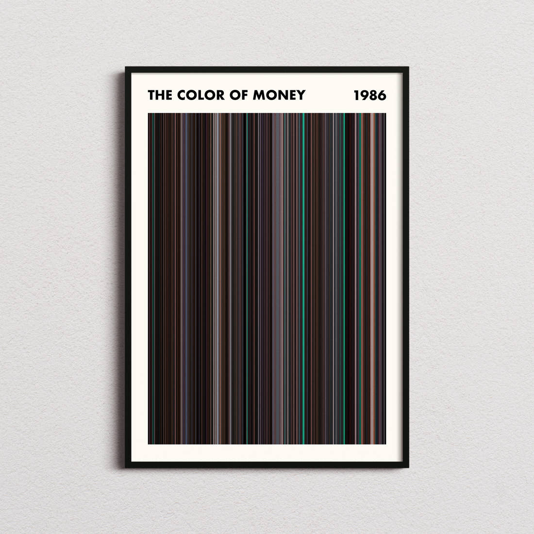 The Color of Money Movie Barcode Poster - Simplified