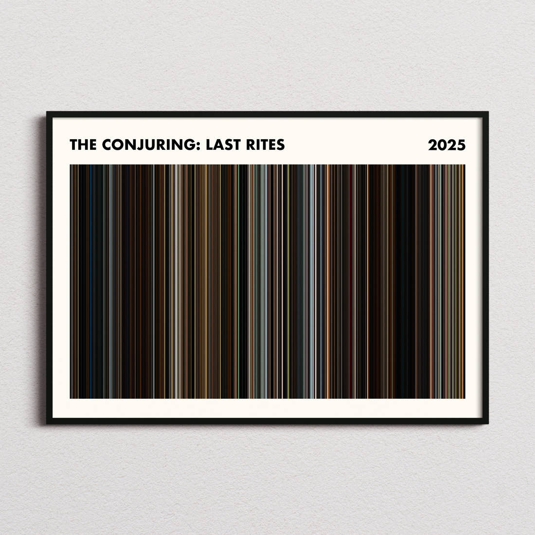 The Conjuring: Last Rites Movie Barcode Poster - Simplified