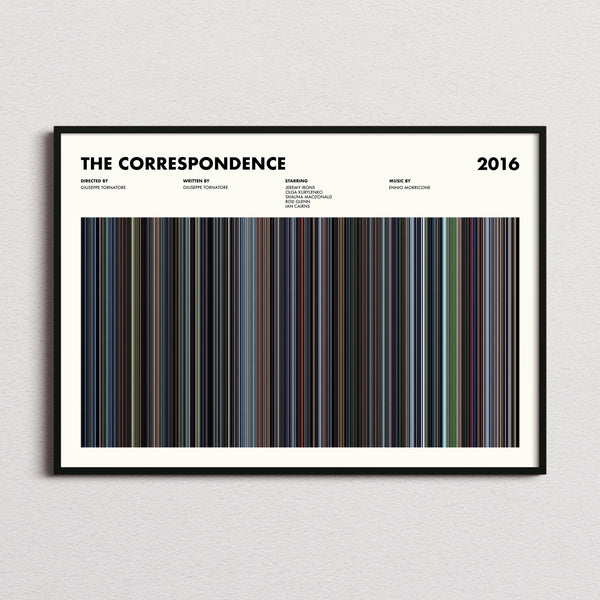 The Correspondence Movie Barcode Poster