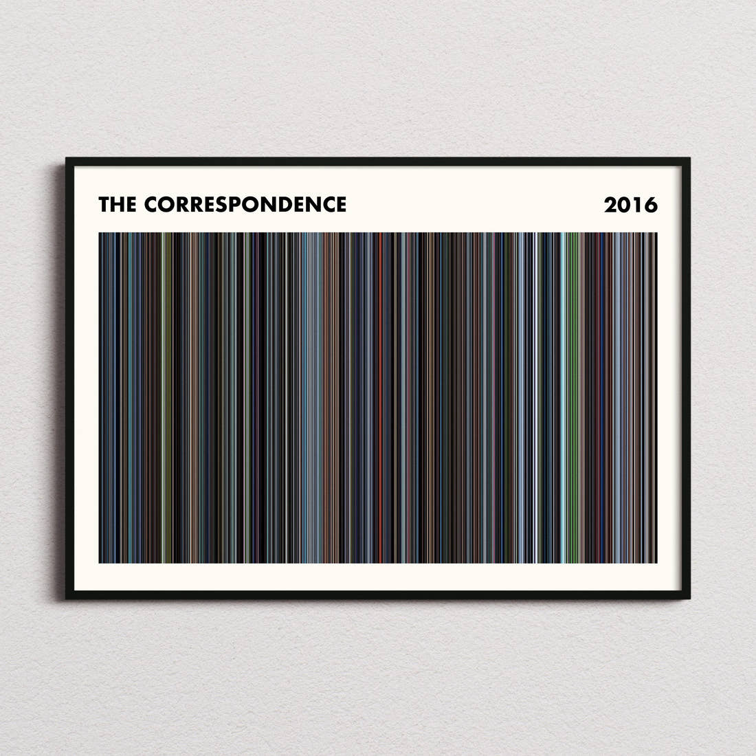 The Correspondence Movie Barcode Poster - Simplified