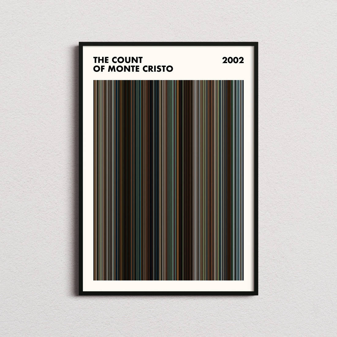 The Count of Monte Cristo (2002) Movie Barcode Poster - Simplified