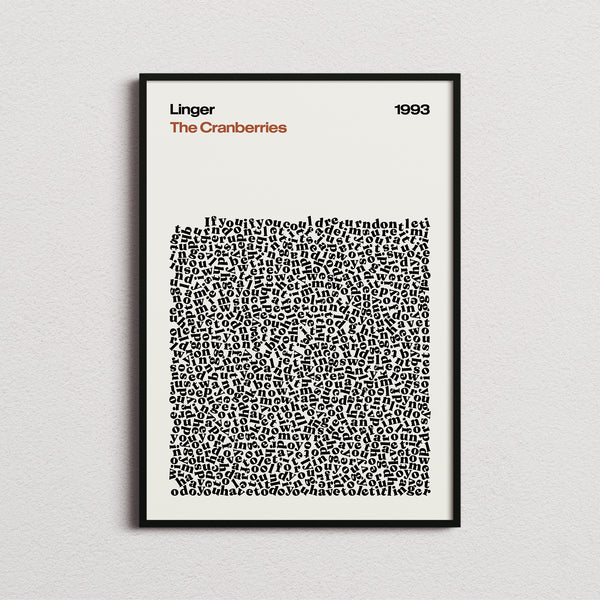 The Cranberries Linger Lyric Print