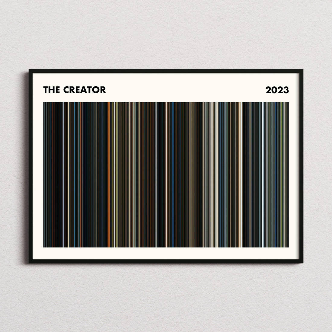 The Creator Movie Barcode Poster - Simplified