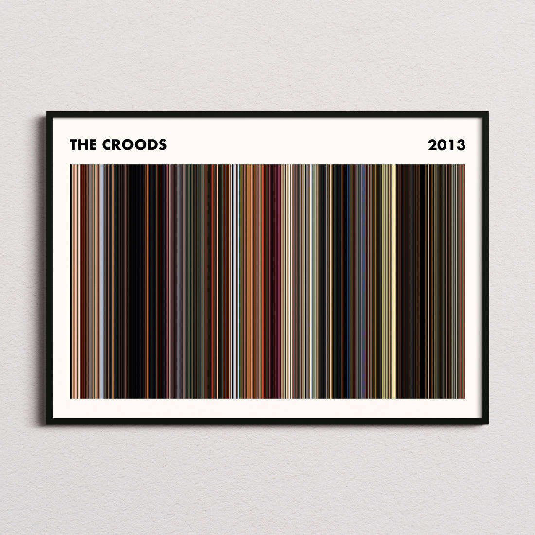 The Croods Movie Barcode Poster - Simplified