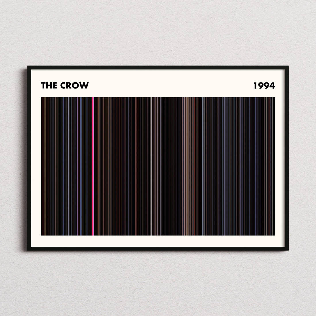 The Crow Movie Barcode Poster - Simplified