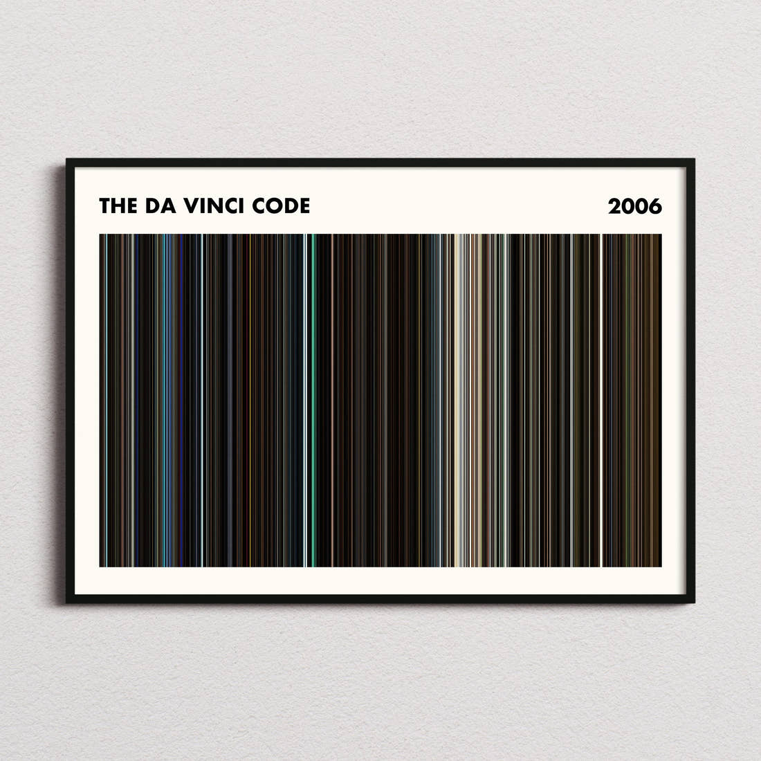 The Da Vinci Code Movie Barcode Poster - Simplified