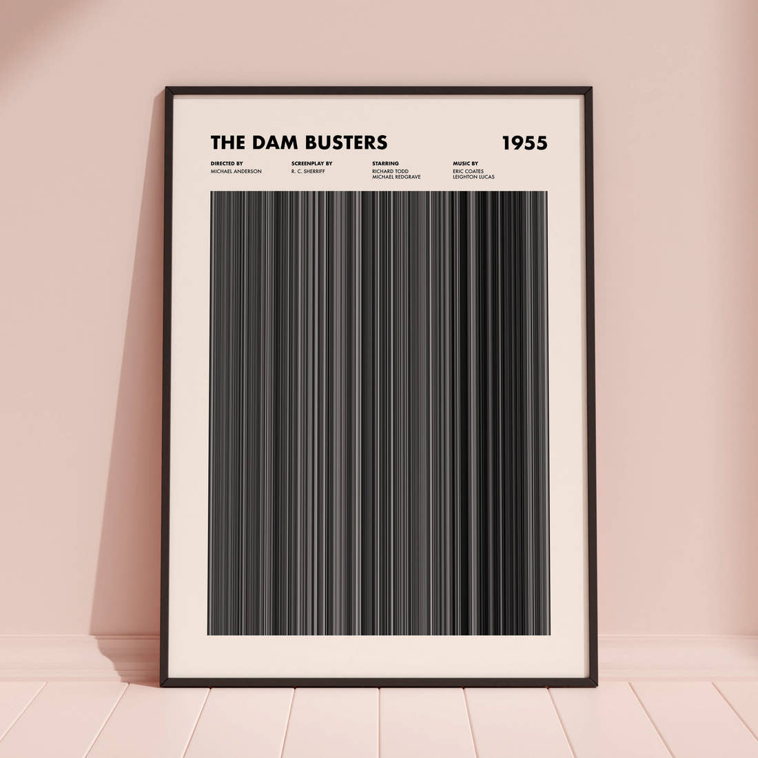 The Dam Busters Movie Barcode Poster
