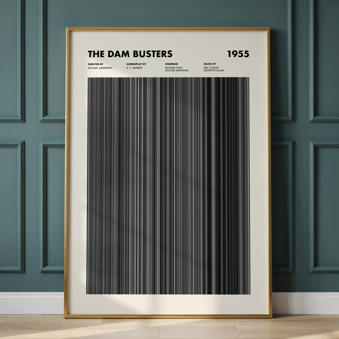The Dam Busters Movie Barcode Poster