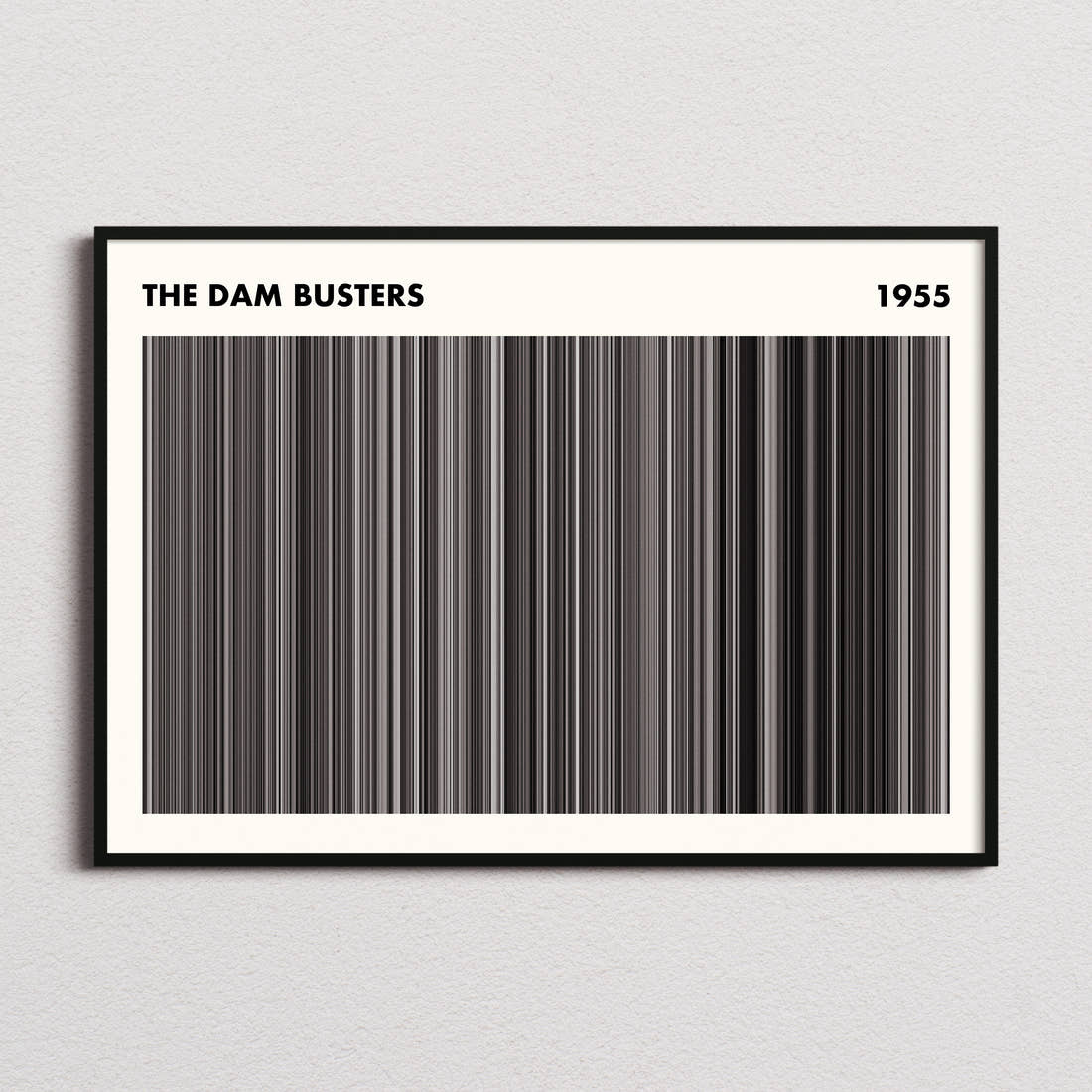 The Dam Busters Movie Barcode Poster - Simplified