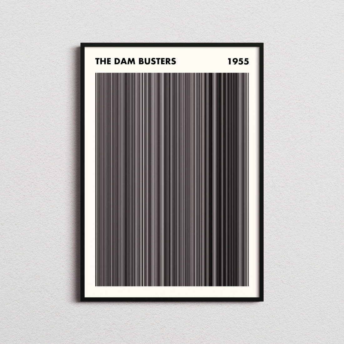 The Dam Busters Movie Barcode Poster - Simplified