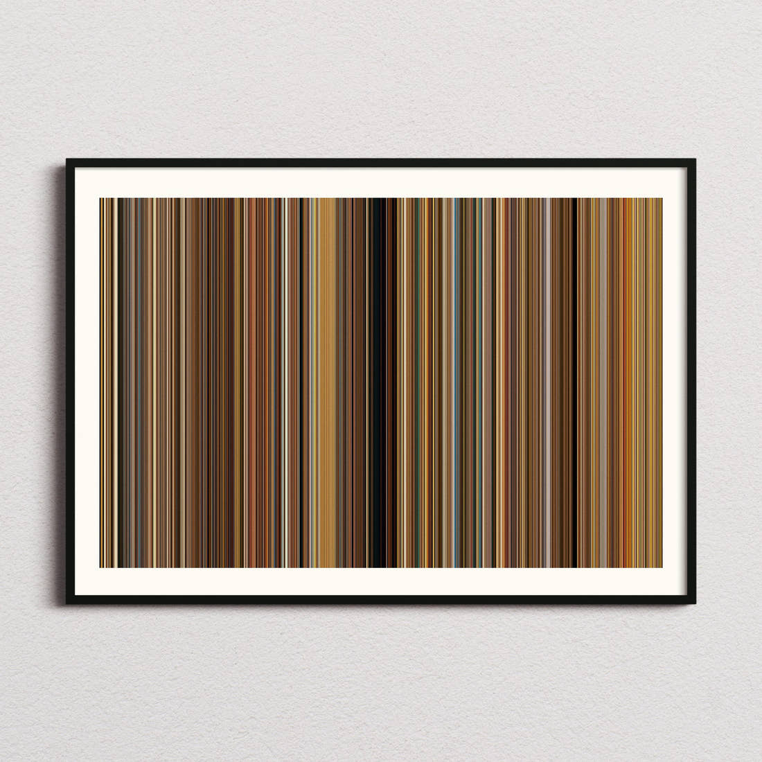 The Darjeeling Limited Movie Barcode Poster - Barcode Only