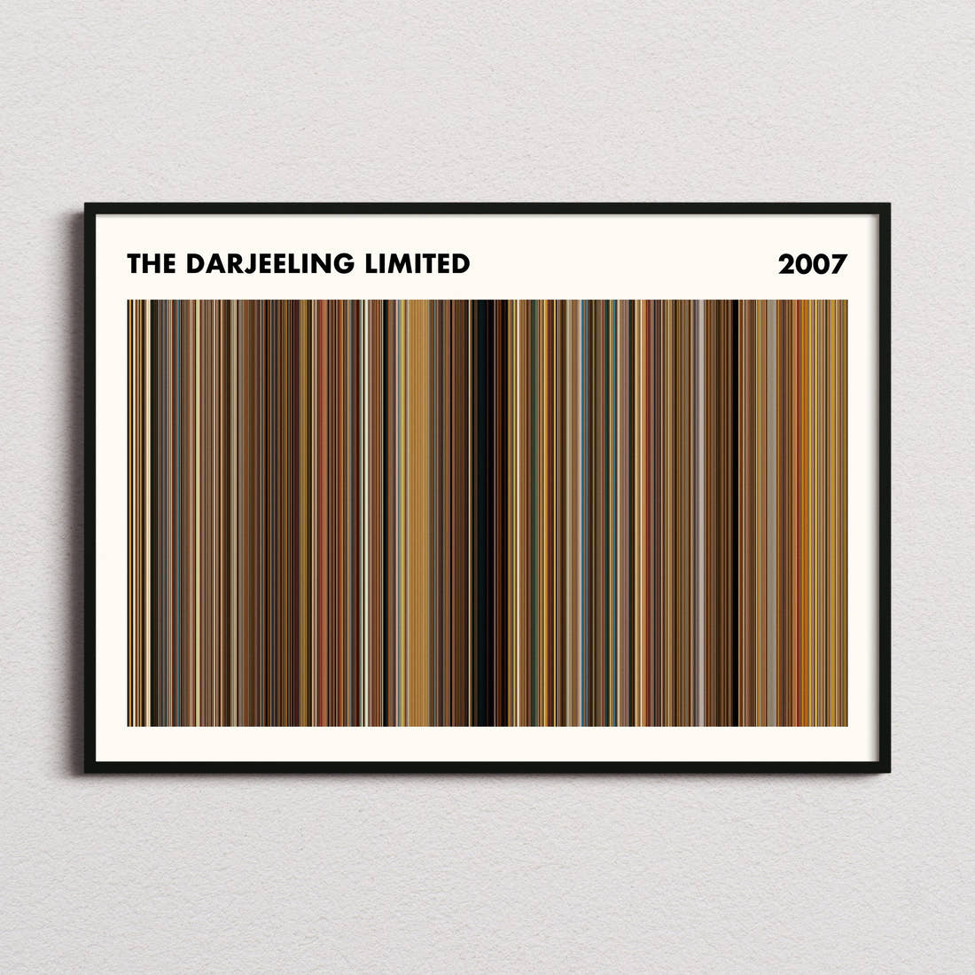 The Darjeeling Limited Movie Barcode Poster - Simplified