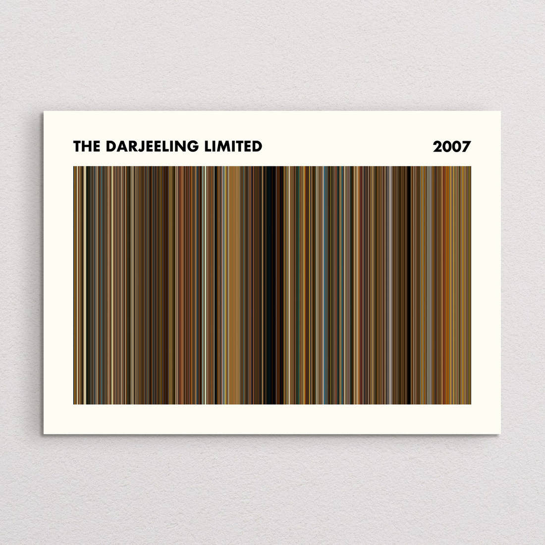 The Darjeeling Limited Movie Barcode Print
