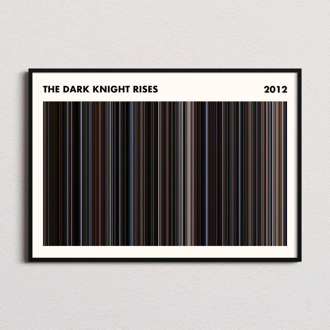 The Dark Knight Rises Movie Barcode Poster - Simplified