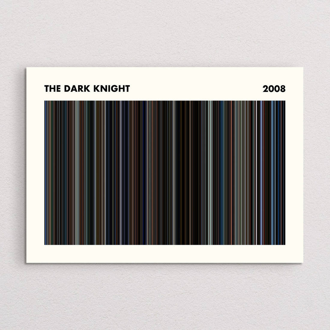 The Dark Knight movie barcode print, A5