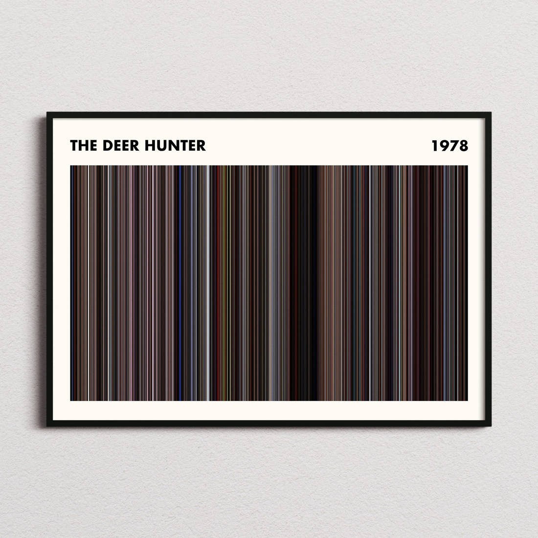 The Deer Hunter Movie Barcode Poster - Simplified