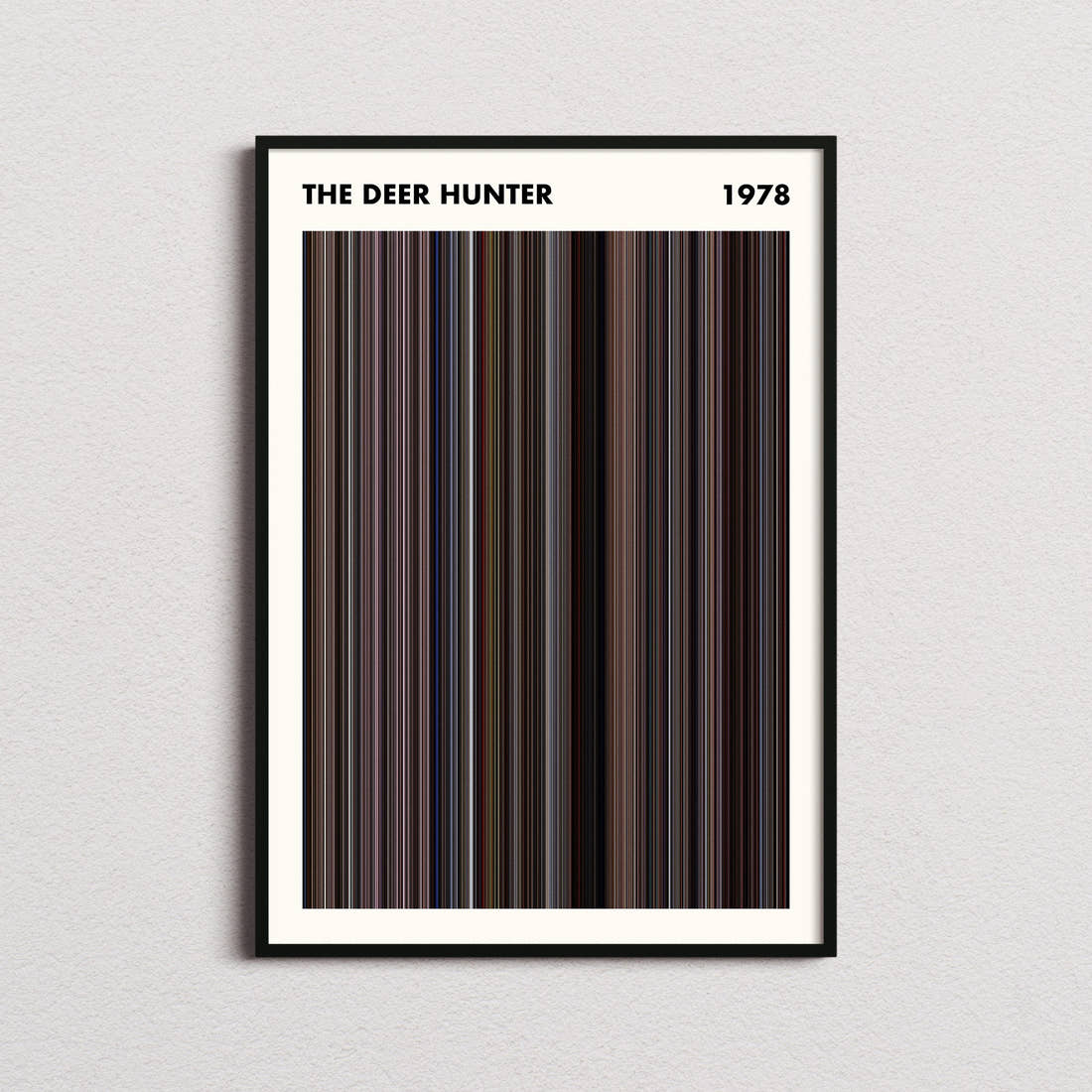 The Deer Hunter Movie Barcode Poster - Simplified