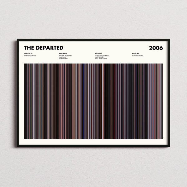The Departed Movie Barcode Poster