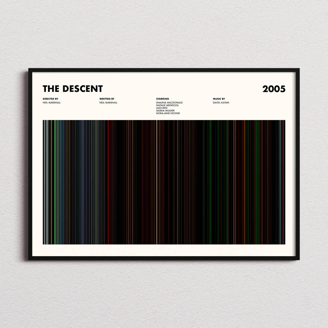The Descent Movie Barcode Poster