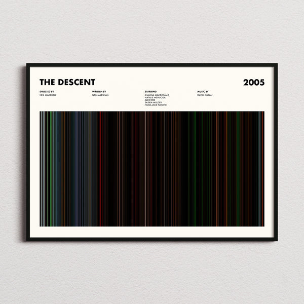 The Descent Movie Barcode Poster