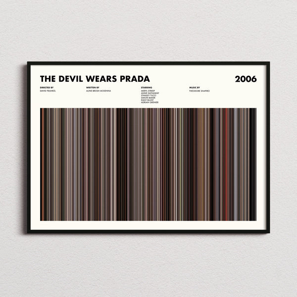 The Devil Wears Prada Movie Barcode Poster