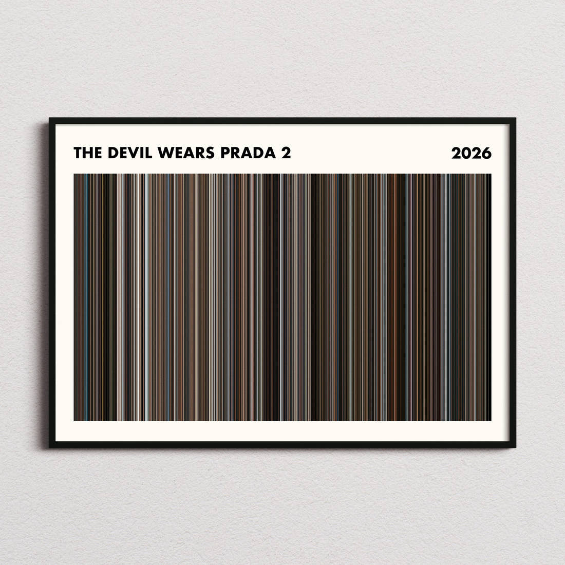 The Devil Wears Prada 2 Movie Barcode Poster - Simplified