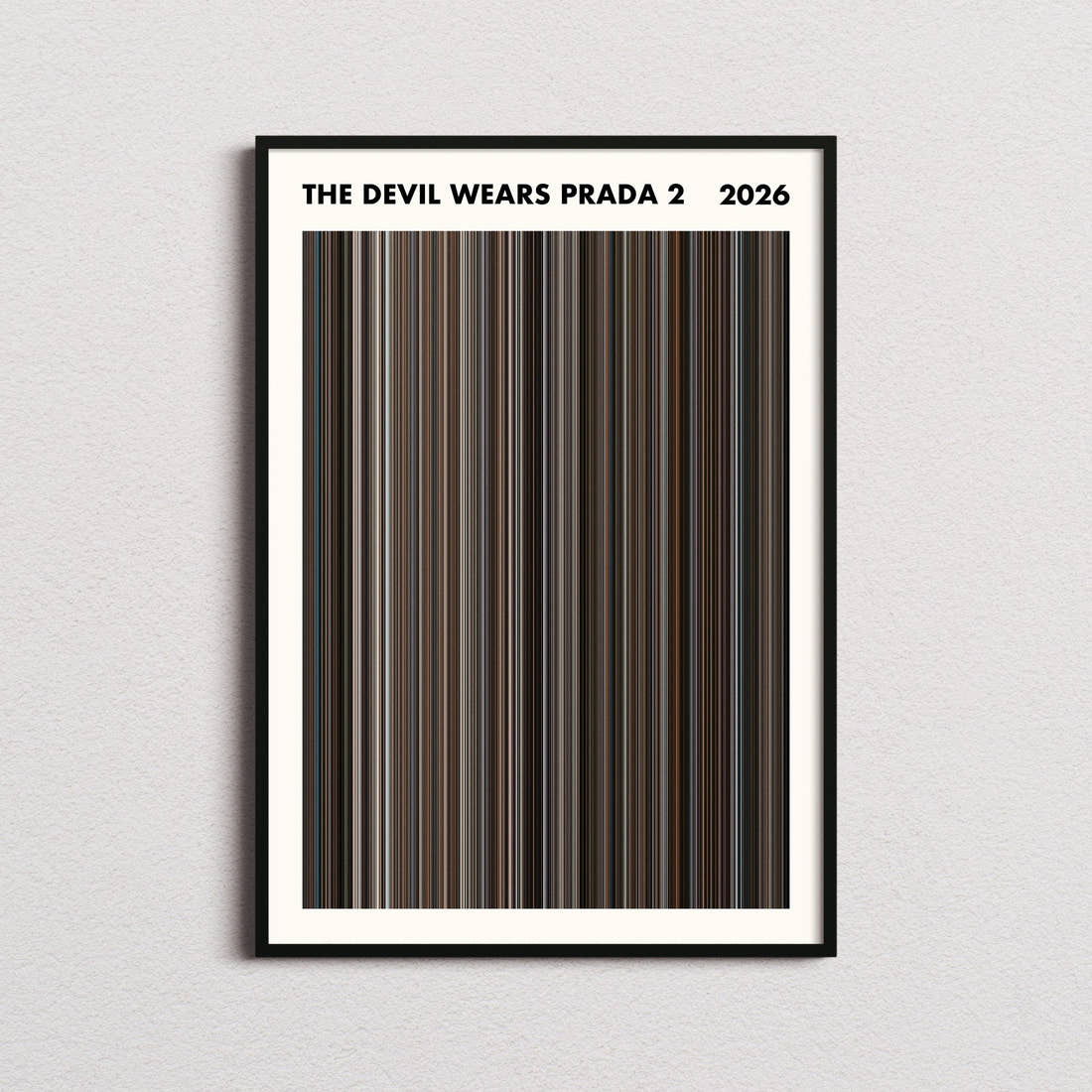 The Devil Wears Prada 2 Movie Barcode Poster - Simplified