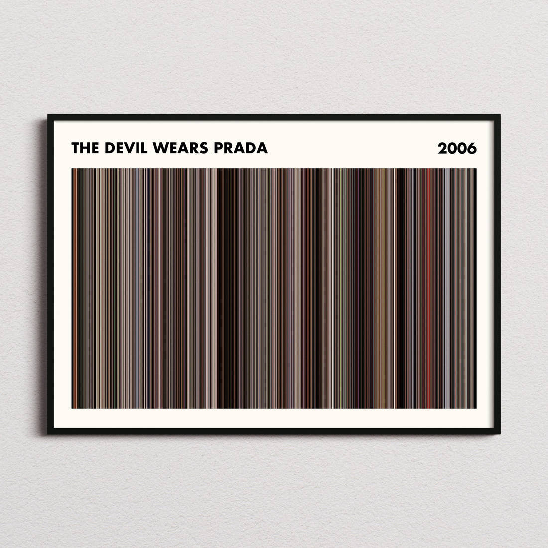 The Devil Wears Prada Movie Barcode Poster - Simplified