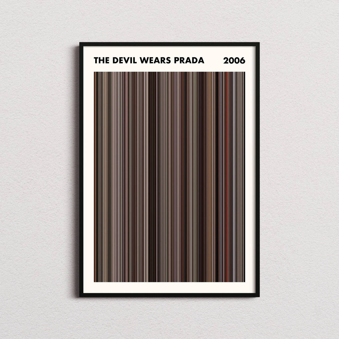 The Devil Wears Prada Movie Barcode Poster - Simplified