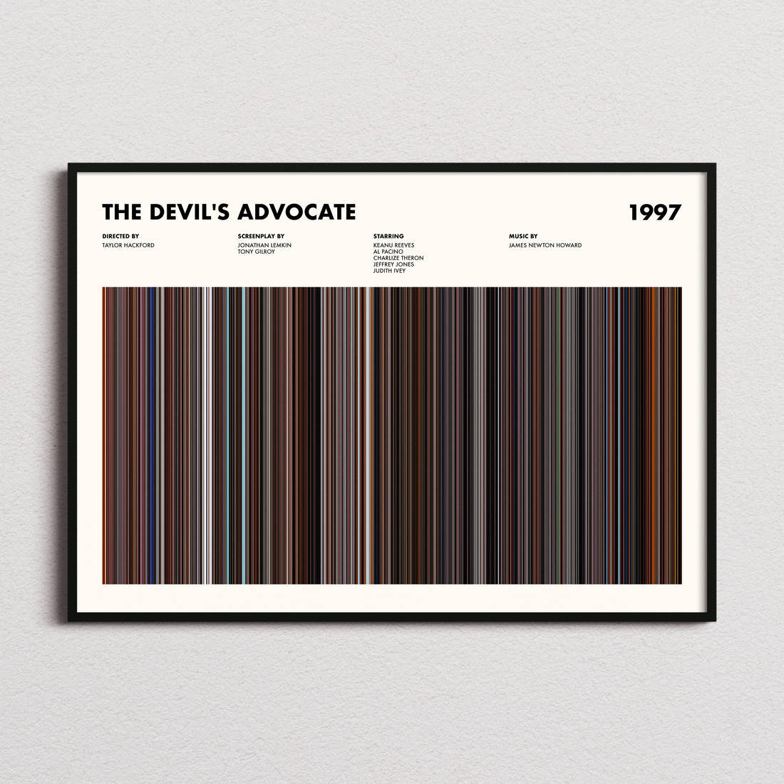 The Devil's Advocate Movie Barcode Poster