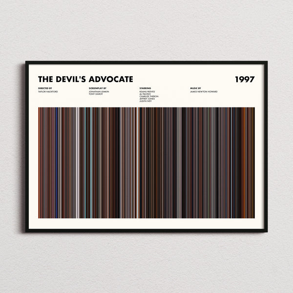 The Devil's Advocate Movie Barcode Poster