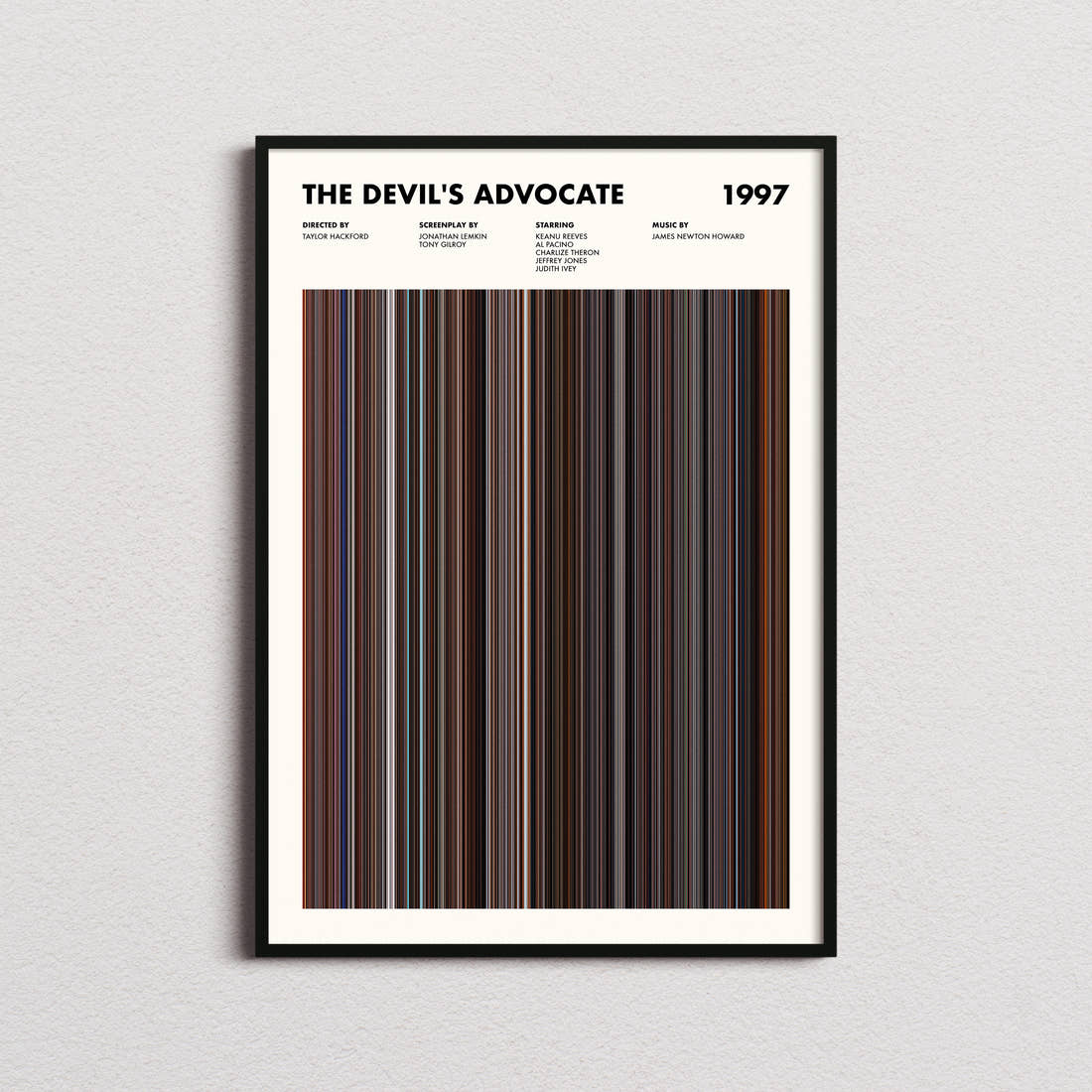 The Devil's Advocate Movie Barcode Poster