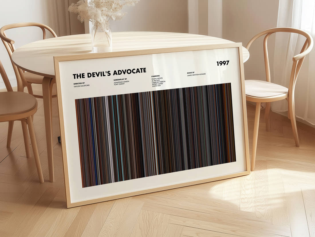 The Devil's Advocate Movie Barcode Poster