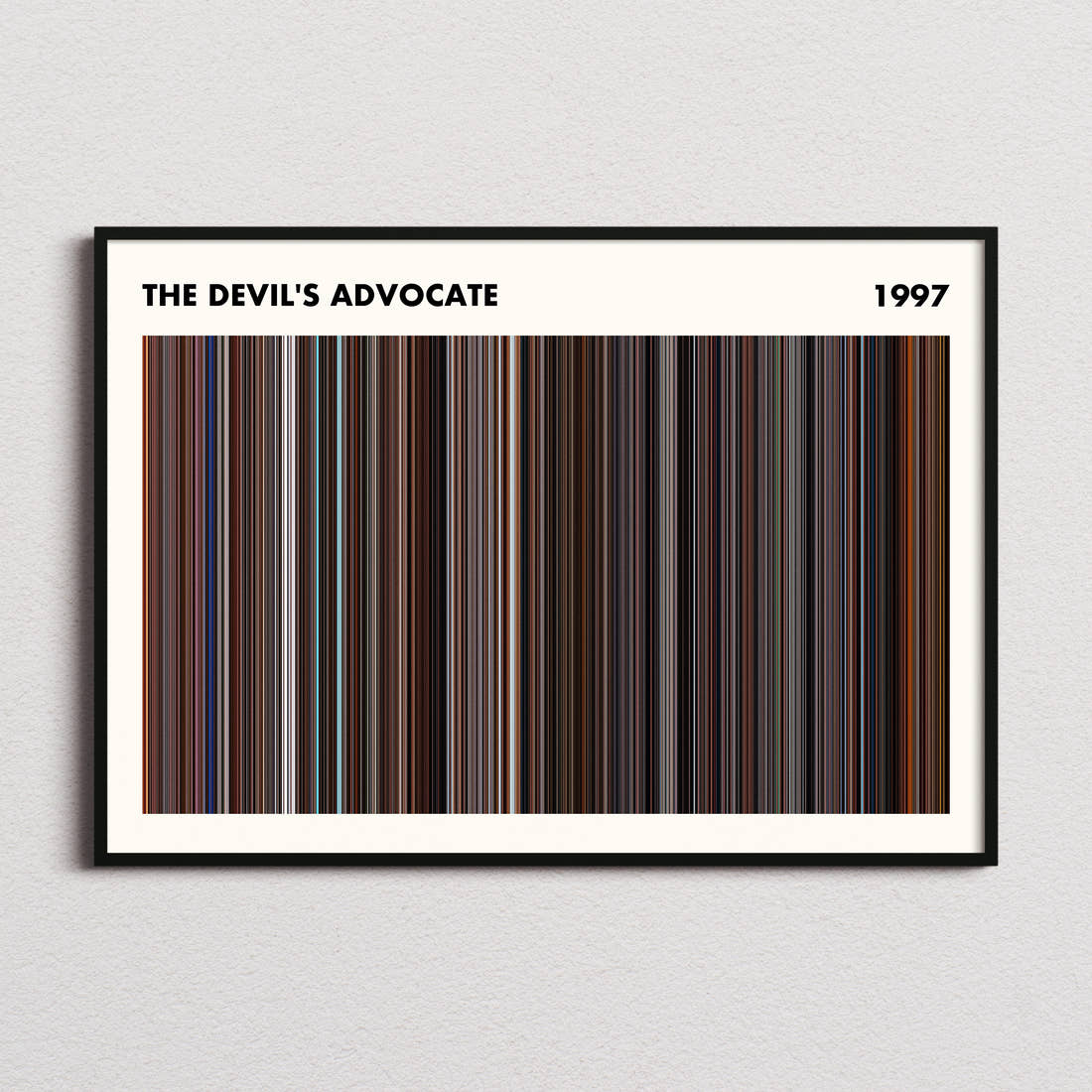 The Devil's Advocate Movie Barcode Poster - Simplified