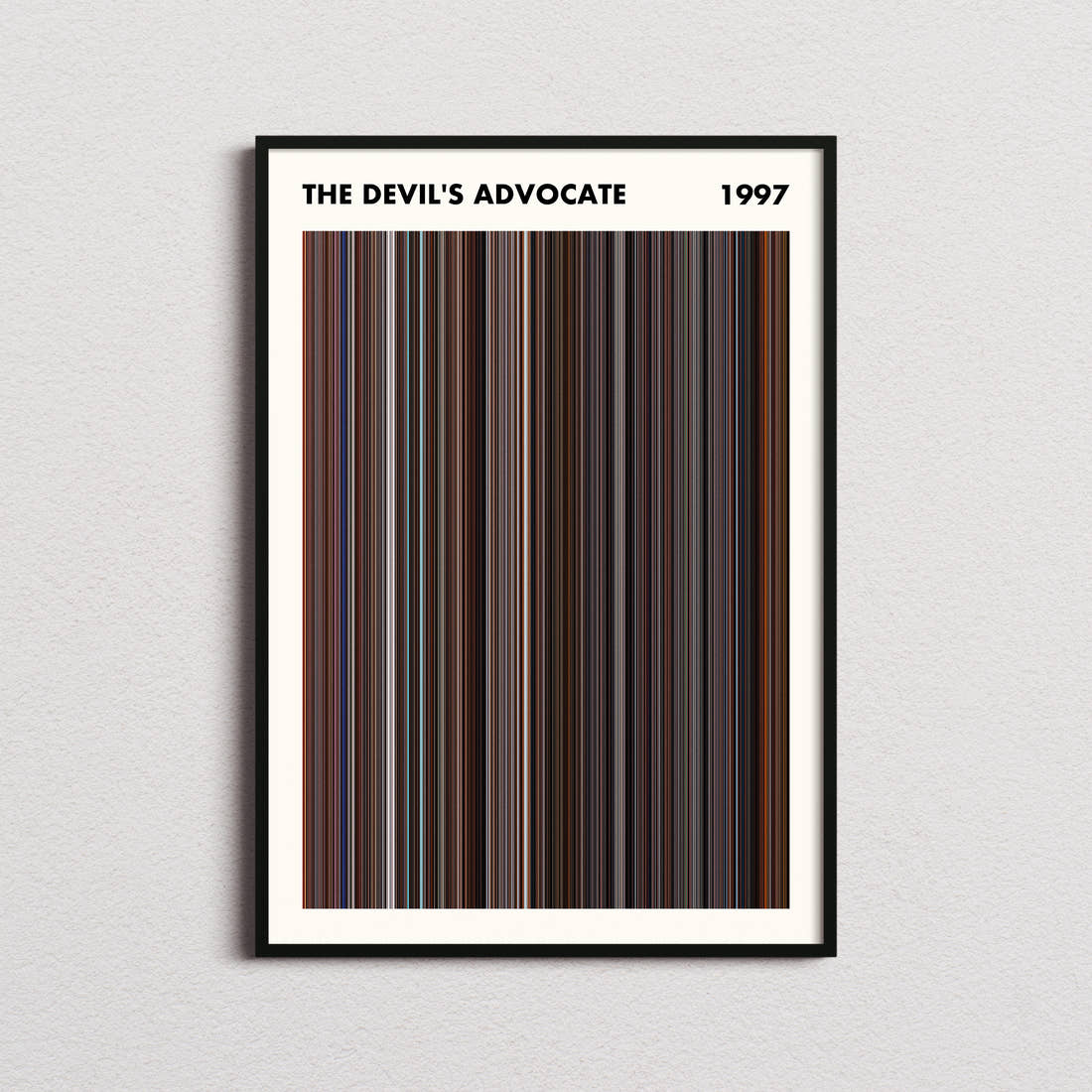 The Devil's Advocate Movie Barcode Poster - Simplified