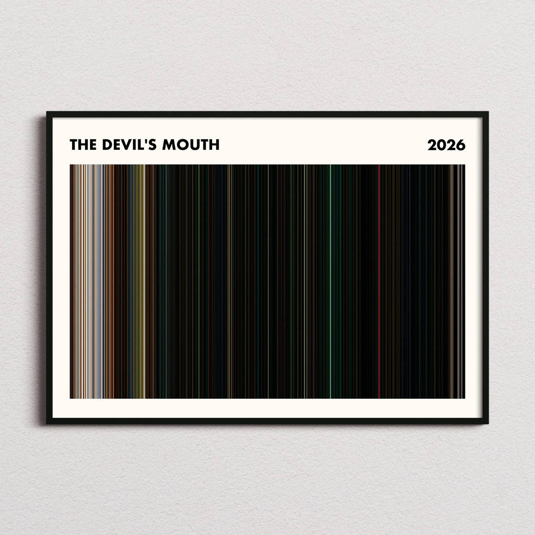 The Devil's Mouth Movie Barcode Poster - Simplified