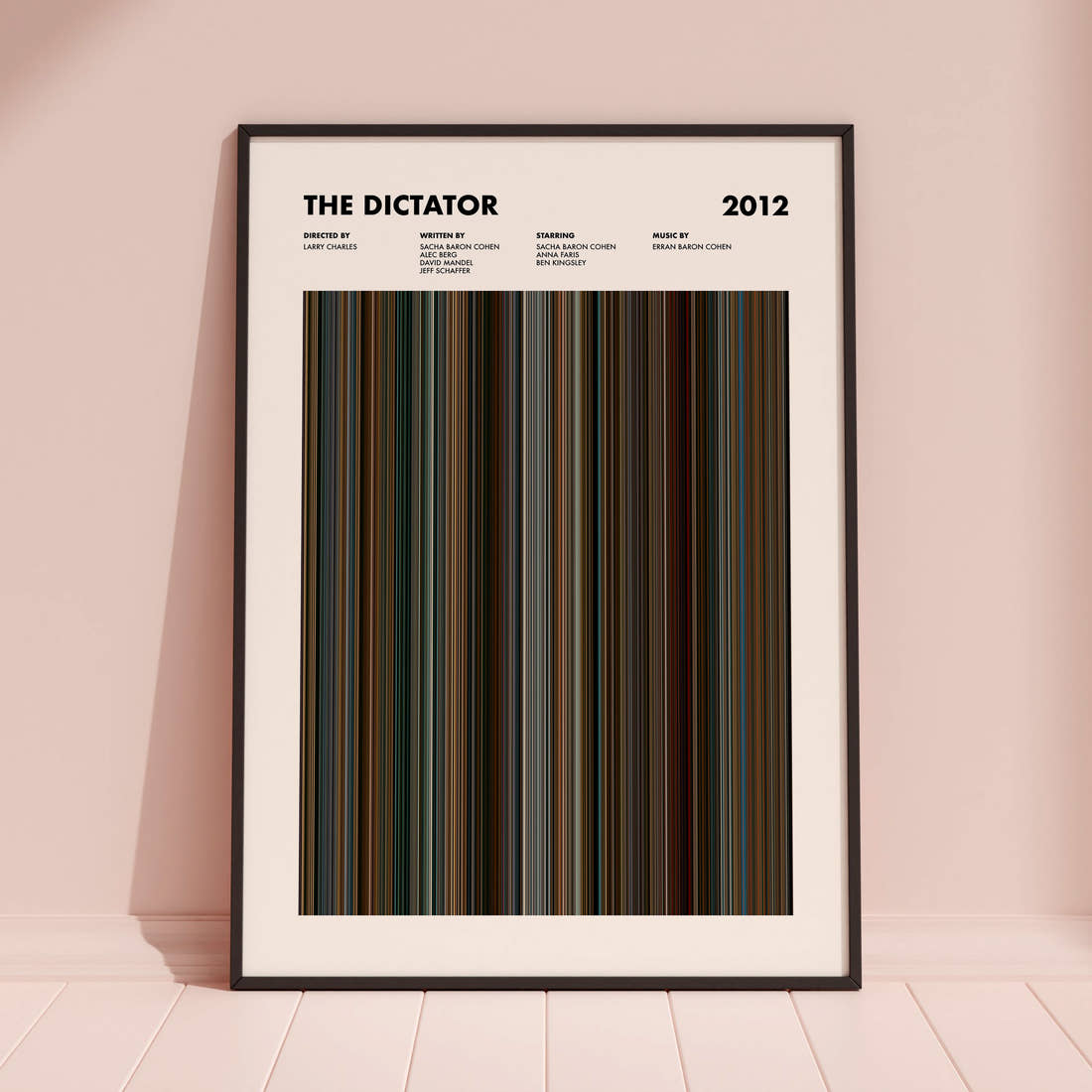 The Dictator Movie Barcode Poster