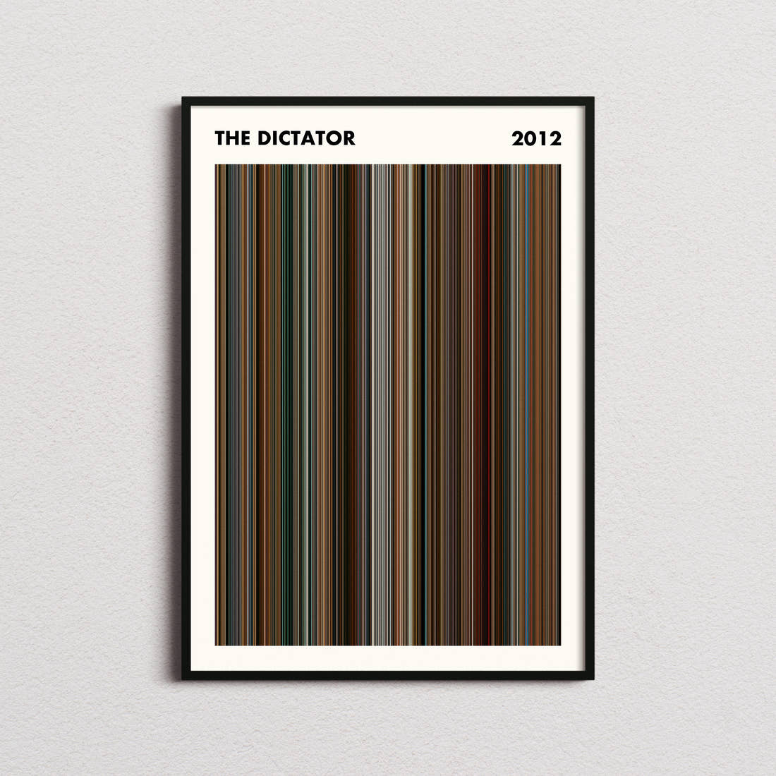 The Dictator Movie Barcode Poster - Simplified