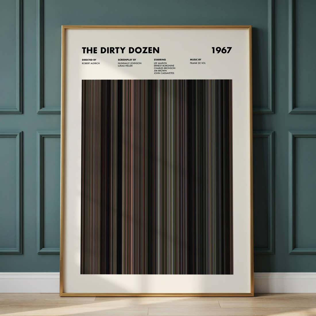 The Dirty Dozen Movie Barcode Poster