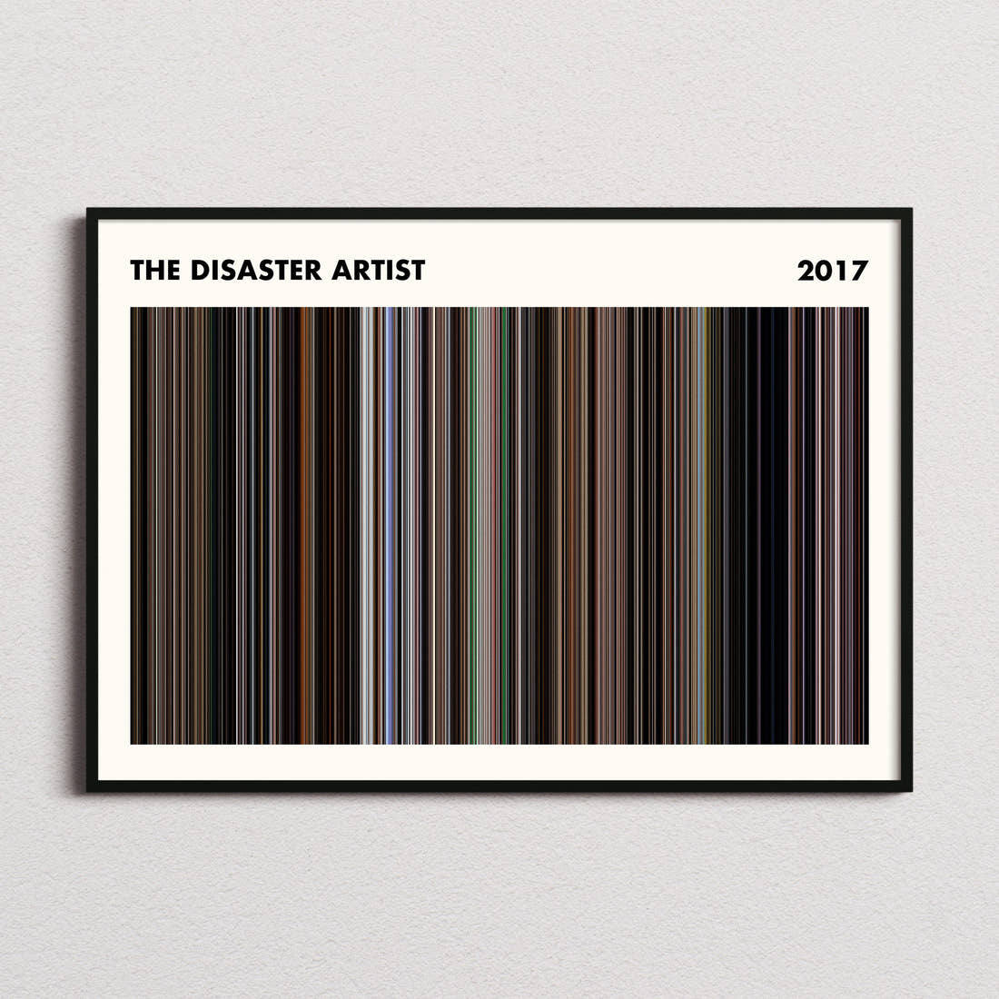 The Disaster Artist Movie Barcode Poster - Simplified